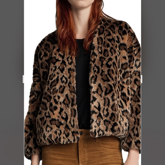 Velvet by Graham and Spenser leopard fur jacket - Picture 5 of 6